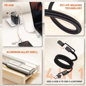 Alternative view of LDNIO Cable 4 en 1 LC16